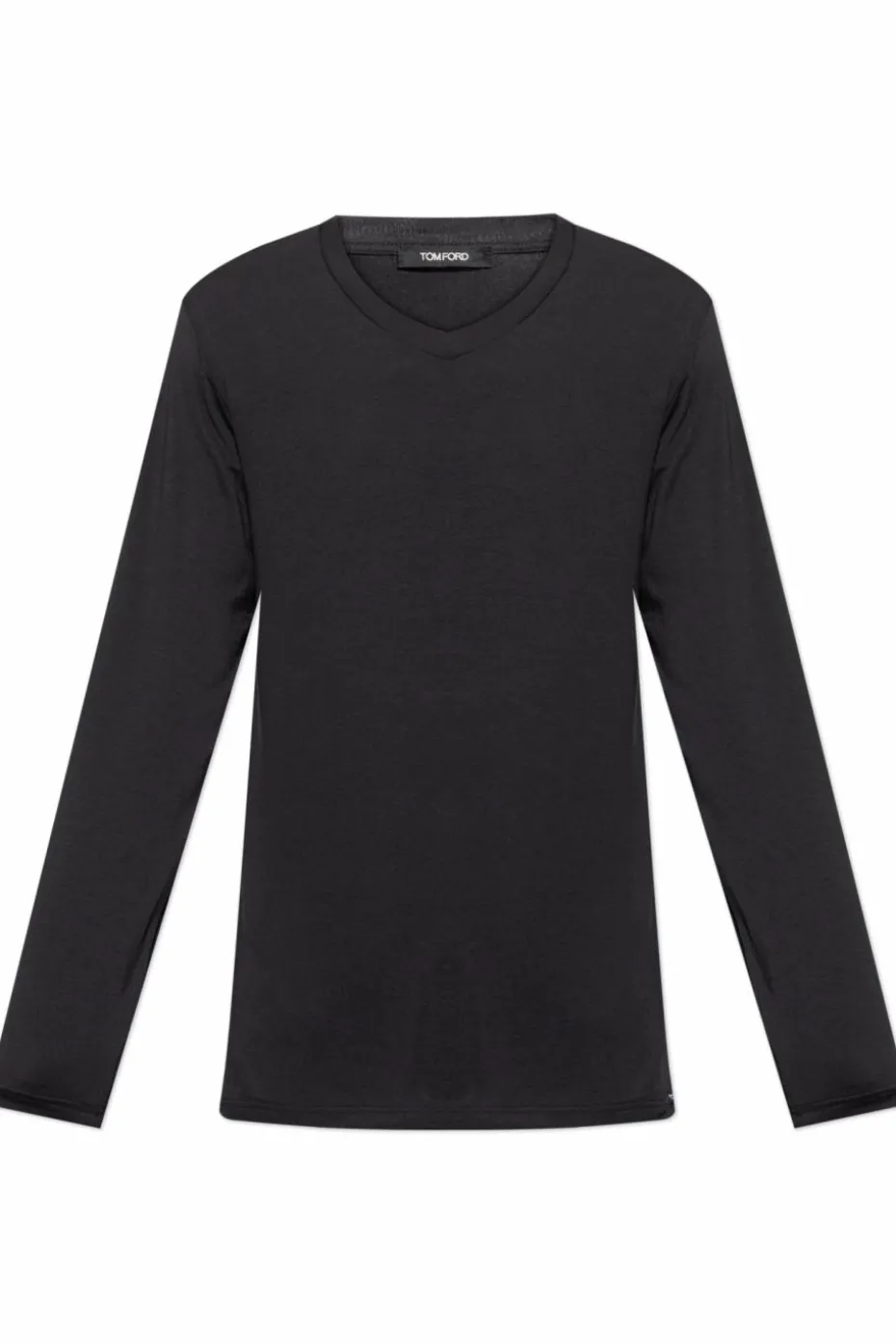 Tom Ford CZARNY T-shirt z długim rękawem