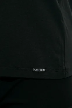 Tom Ford CZARNY T-shirt z logo
