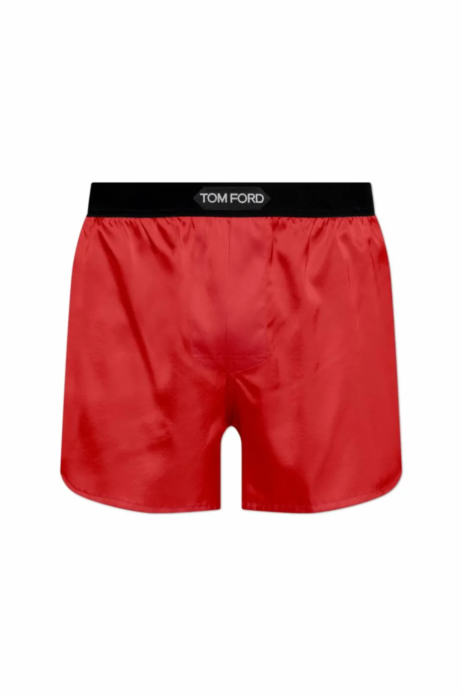 Tom Ford CZERWONY Jedwabne szorty bieliźniane
