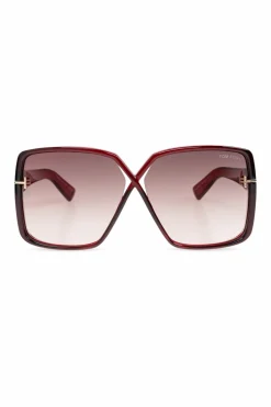 Tom Ford CZERWONY Okulary przeciwsłoneczne