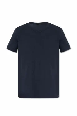 Tom Ford GRANATOWY Bawełniany t-shirt