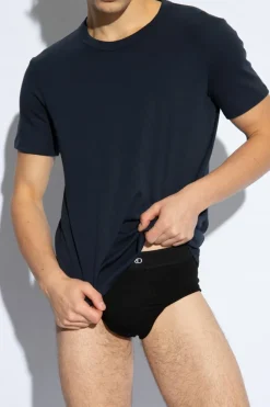 Tom Ford GRANATOWY Bawełniany t-shirt