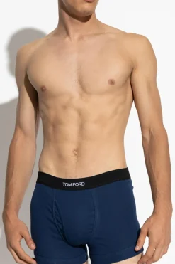 Tom Ford GRANATOWY Bokserki z logo