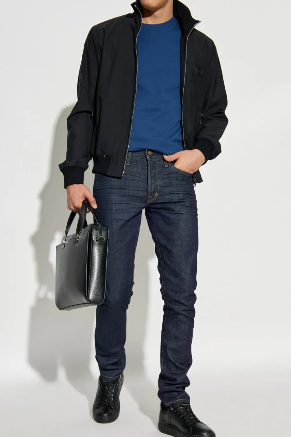 Tom Ford GRANATOWY Jeansy typu `slim`