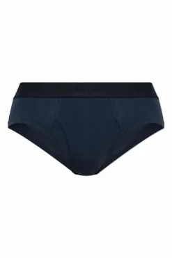 Tom Ford GRANATOWY Slipy z logo