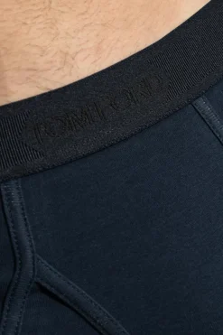Tom Ford GRANATOWY Slipy z logo