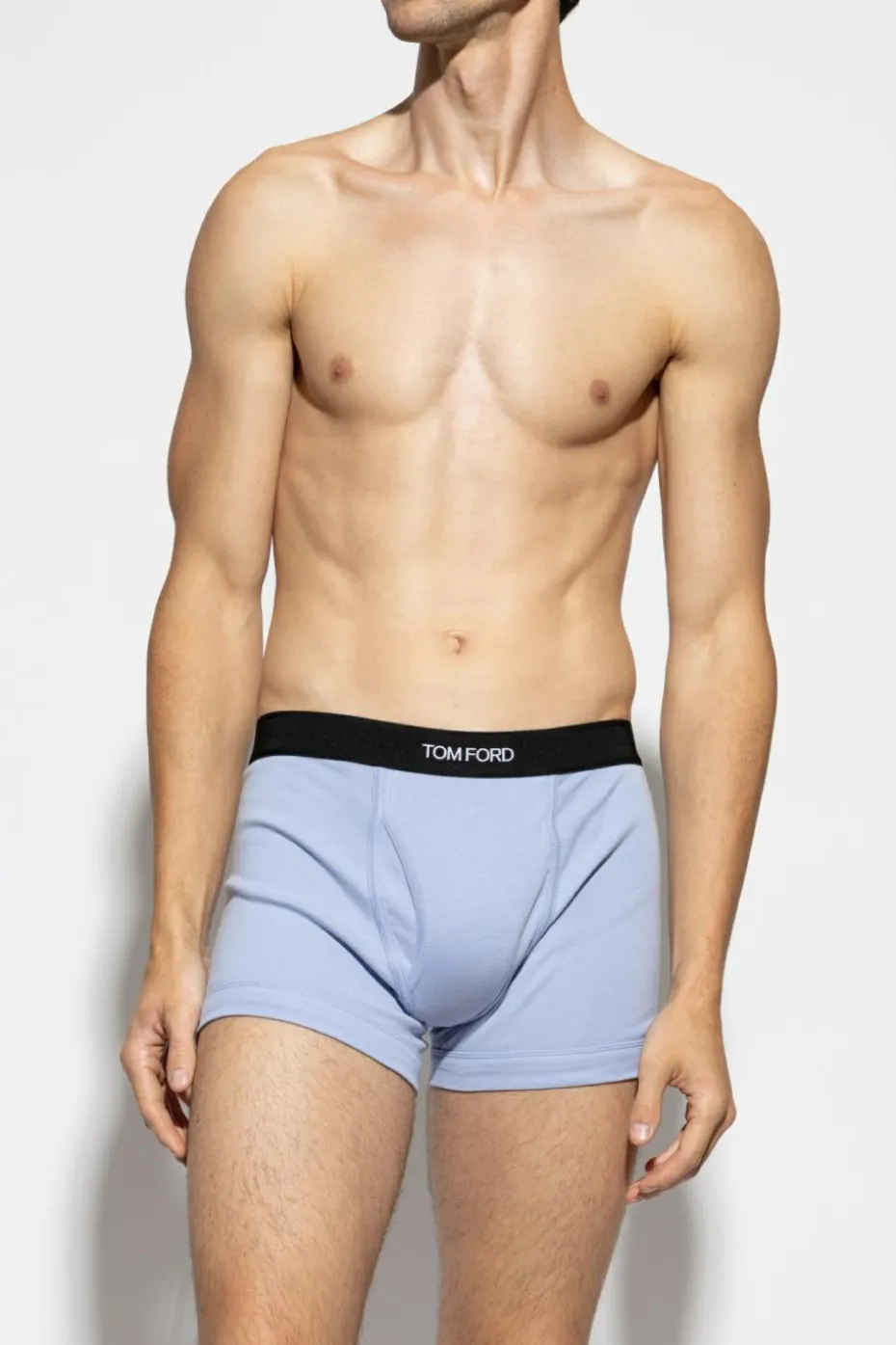 Tom Ford jasnoniebieski Bokserki z logo
