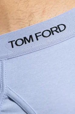Tom Ford jasnoniebieski Slipy z logo