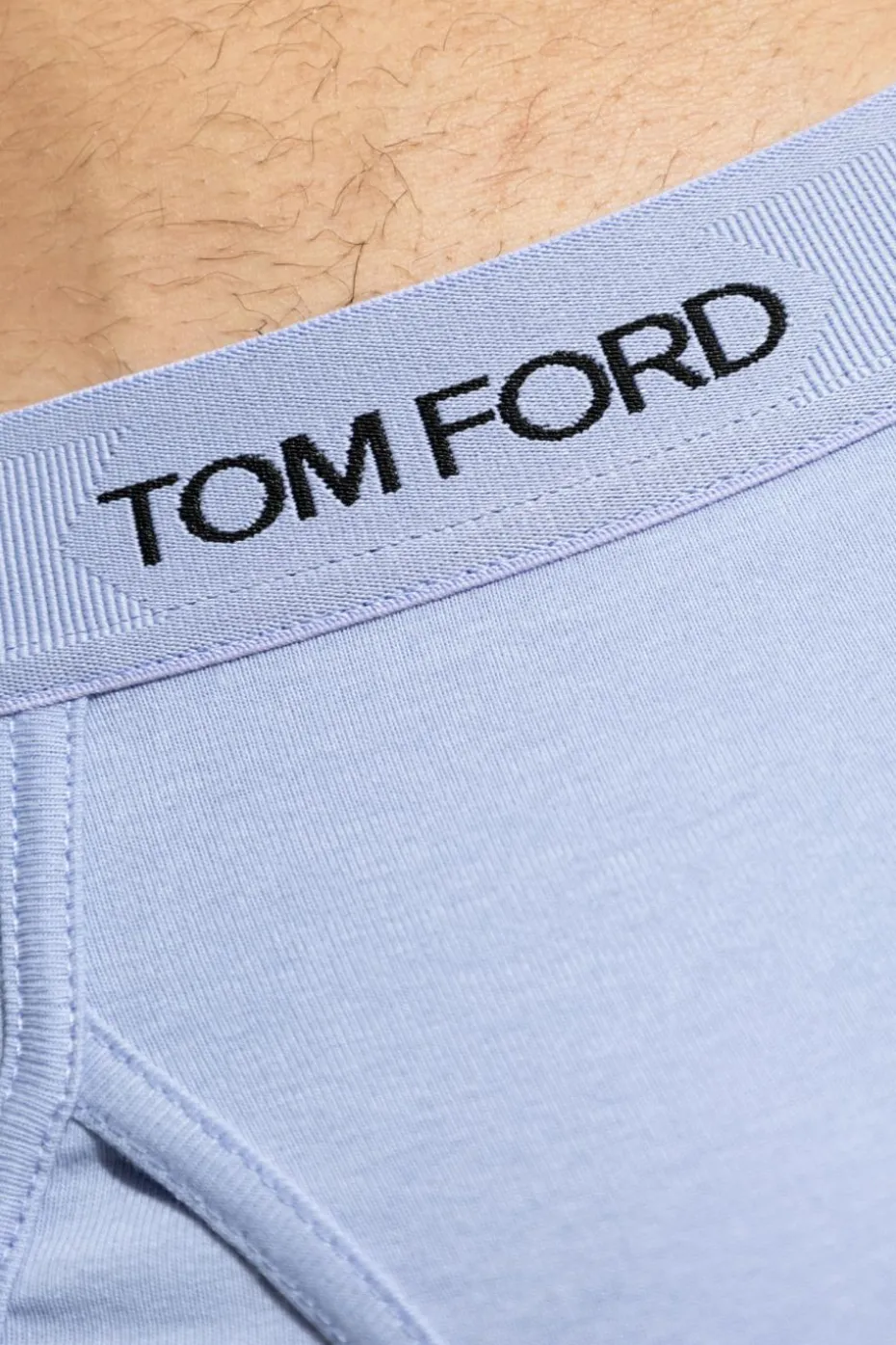 Tom Ford jasnoniebieski Slipy z logo