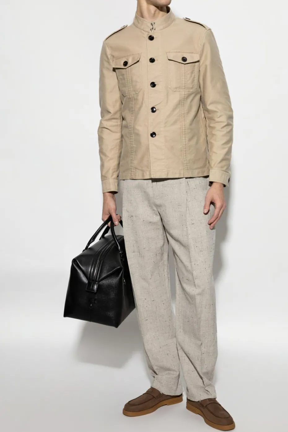 Tom Ford kremowy Kurtka z kieszeniami