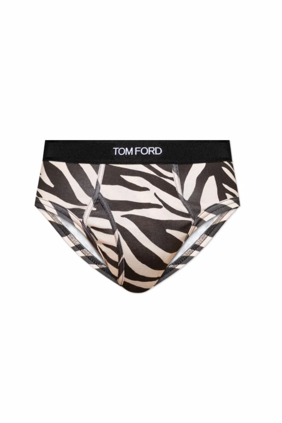 Tom Ford kremowy Slipy z logo