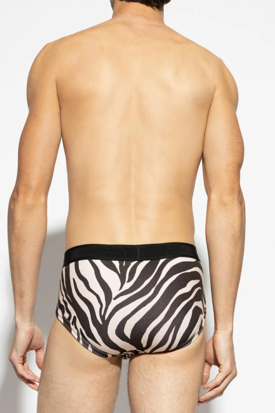 Tom Ford kremowy Slipy z logo