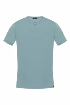 Tom Ford NIEBIESKI T-shirt z okrągłym dekoltem