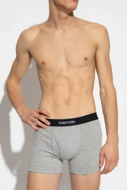 Tom Ford SZARY Bokserki z logo