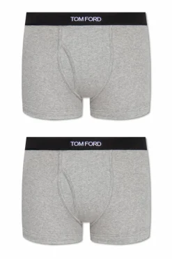Tom Ford SZARY Dwupak bokserek z logo