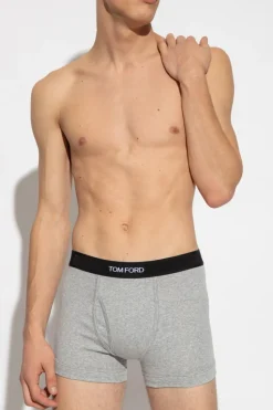 Tom Ford SZARY Dwupak bokserek z logo
