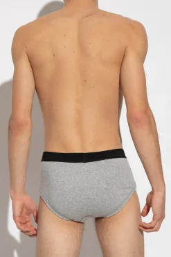 Tom Ford SZARY Dwupak slipów z logo