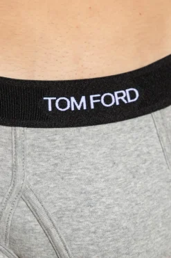 Tom Ford SZARY Dwupak slipów z logo
