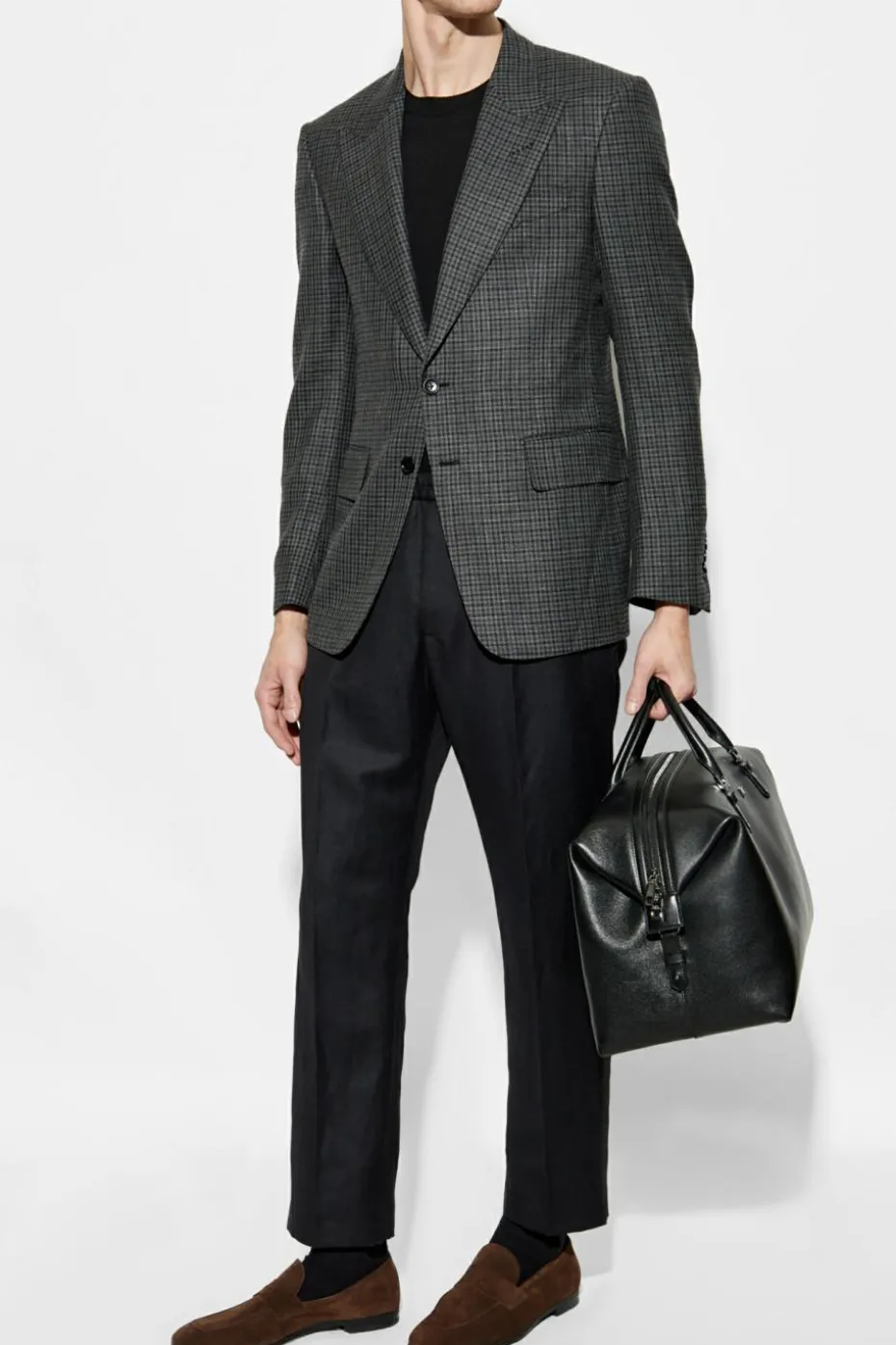 Tom Ford SZARY Marynarka w pepitkę