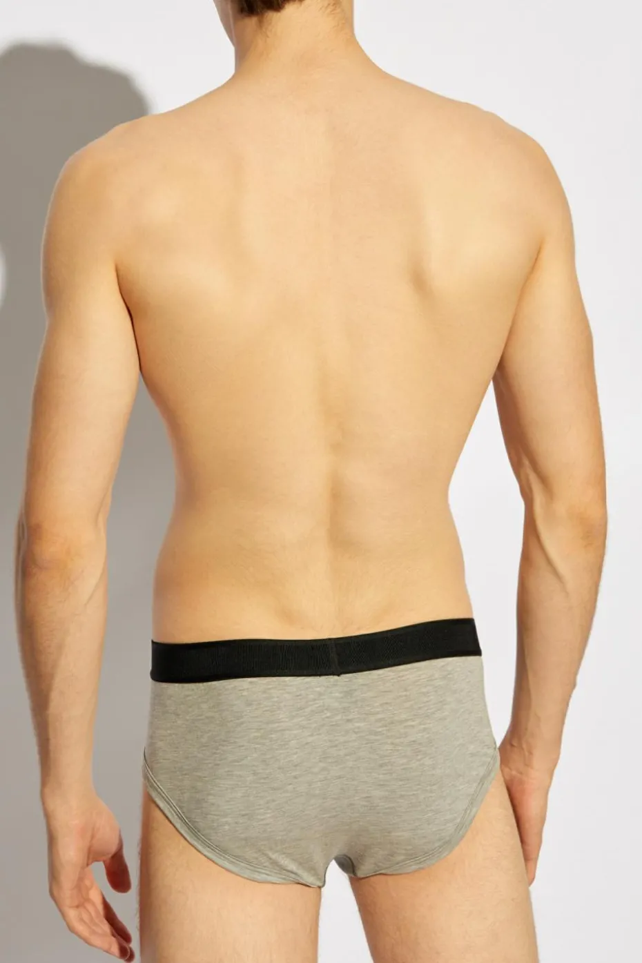 Tom Ford SZARY Slipy z logo