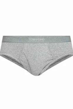 Tom Ford SZARY Slipy z logo