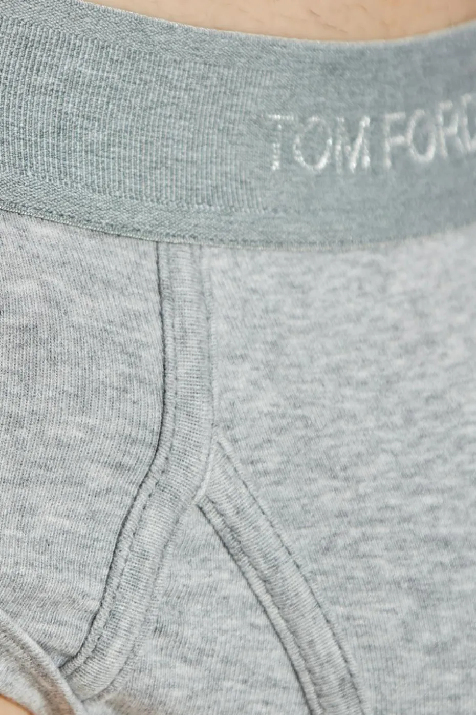 Tom Ford SZARY Slipy z logo
