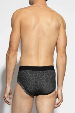 Tom Ford SZARY Slipy z logo