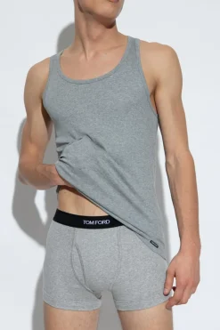 Tom Ford SZARY T-shirt bez rękawów