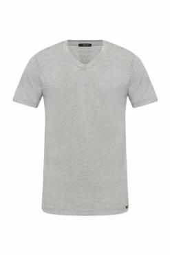 Tom Ford SZARY T-shirt bieliźniany z dekoltem w serek