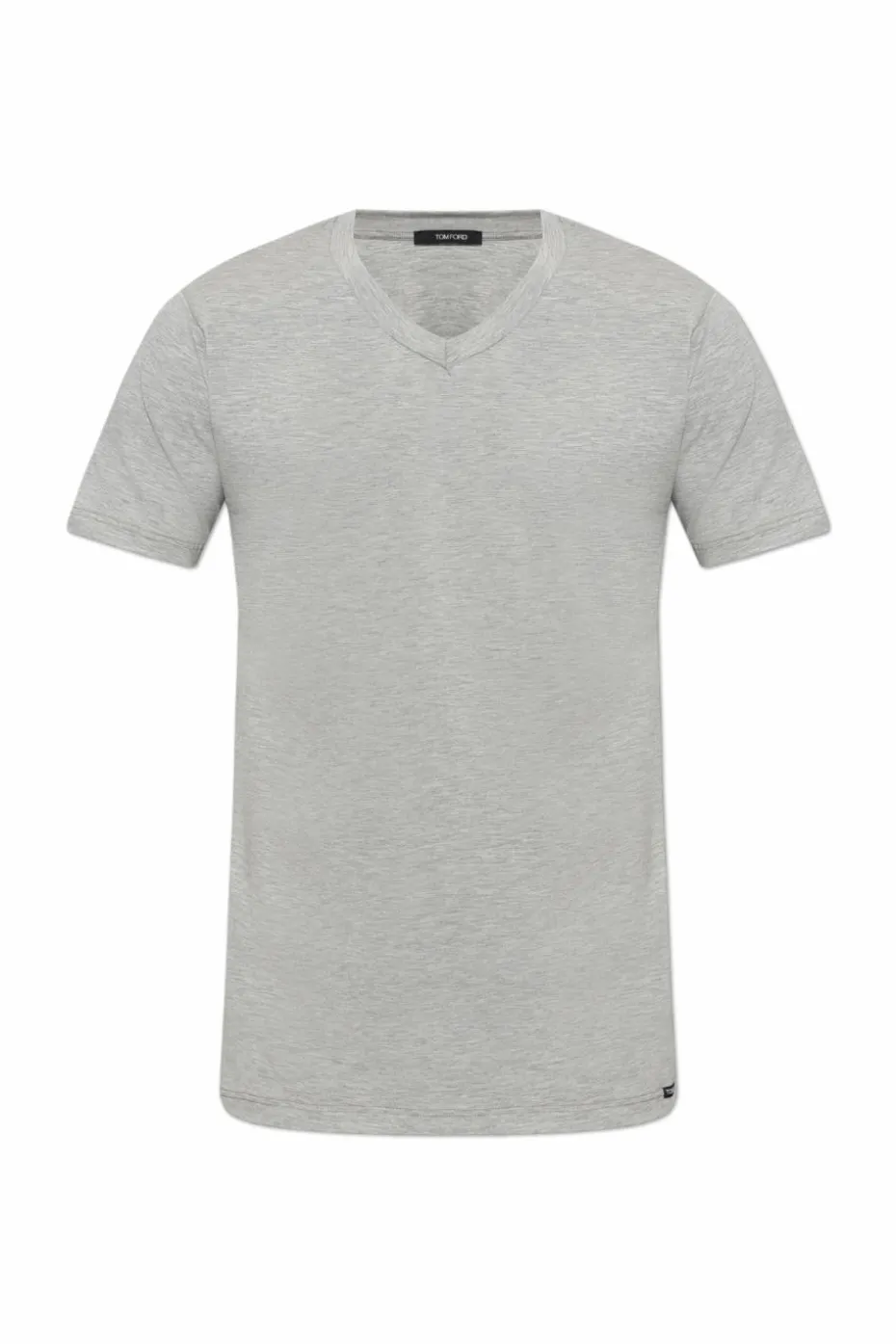 Tom Ford SZARY T-shirt bieliźniany z dekoltem w serek