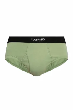 Tom Ford ZIELONY Bawełniane slipy