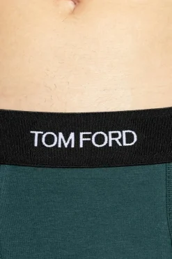 Tom Ford ZIELONY Bokserki z logo