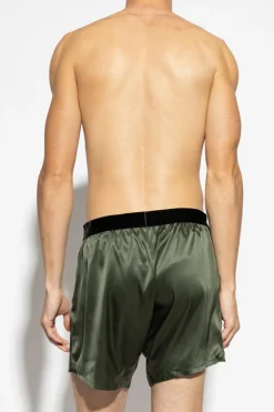 Tom Ford ZIELONY Bokserki z logo