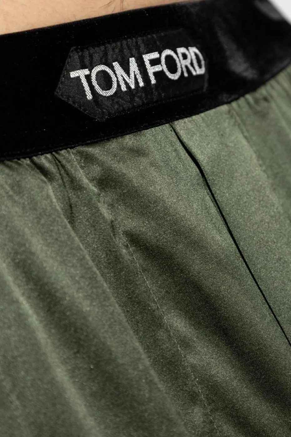 Tom Ford ZIELONY Jedwabny dół od piżamy