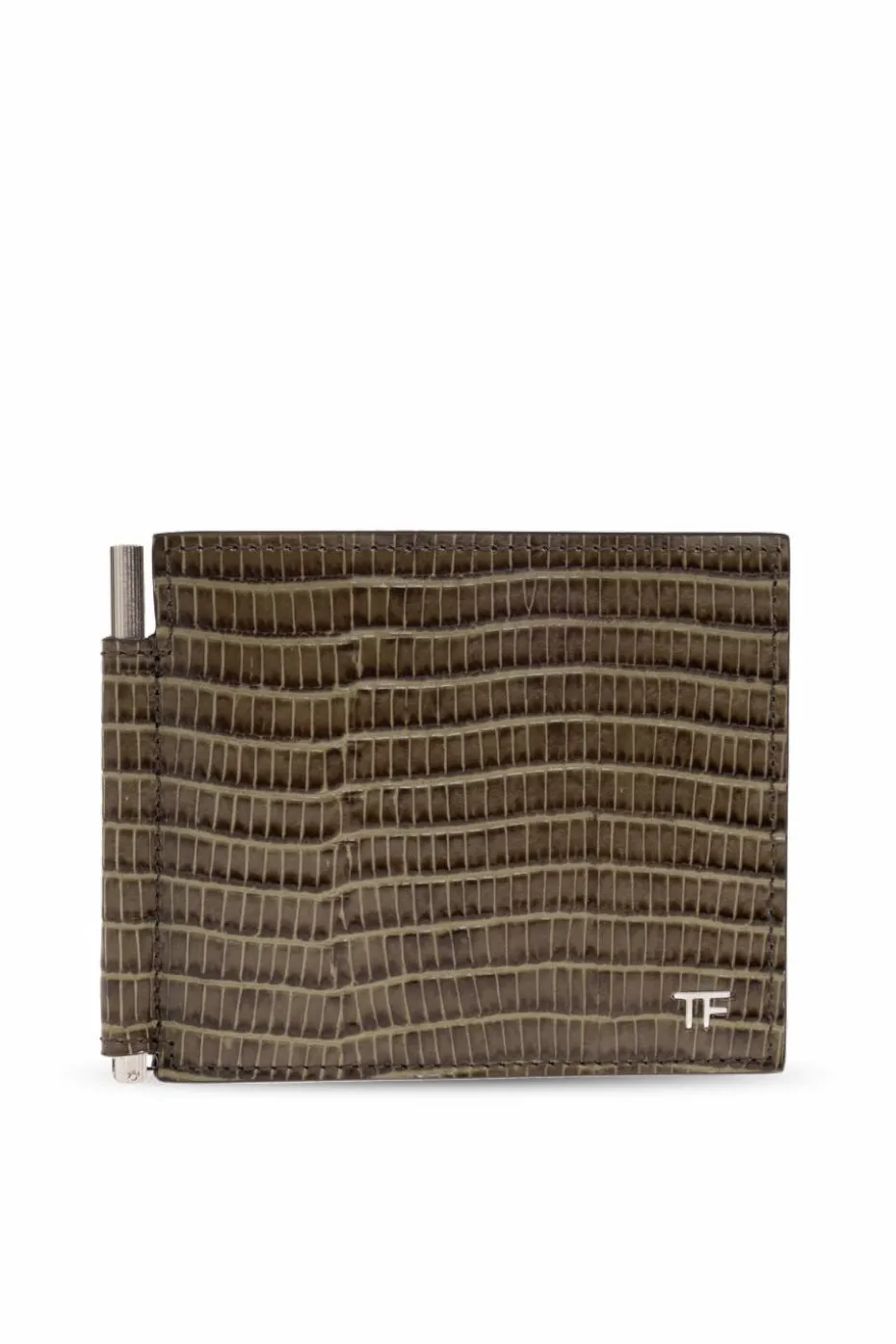 Tom Ford ZIELONY Składane etui na karty