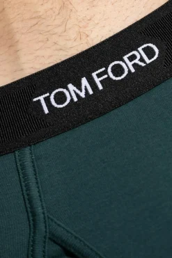 Tom Ford ZIELONY Slipy kąpielowe
