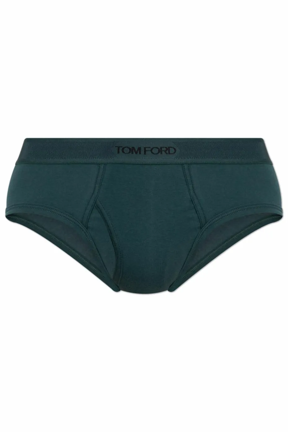 Tom Ford ZIELONY Slipy z logo