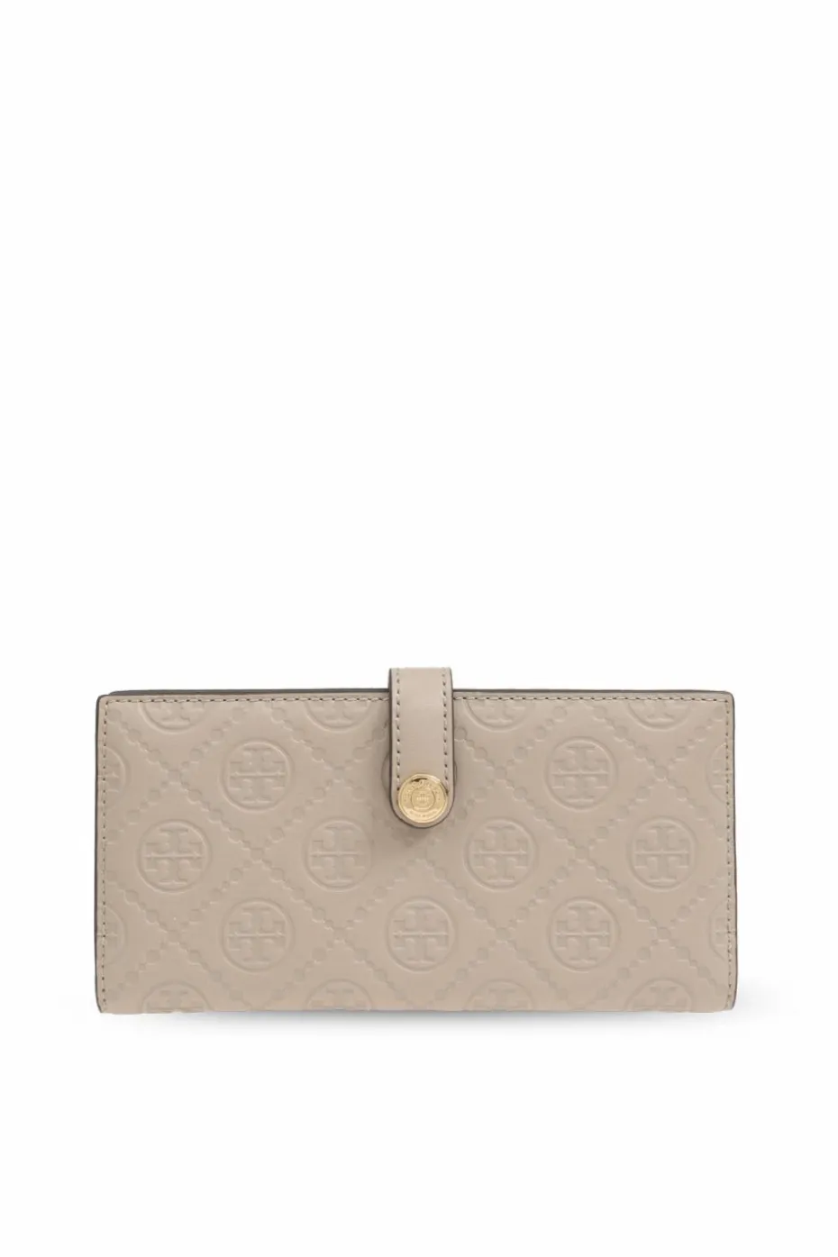 Tory Burch beżowy Skórzany portfel