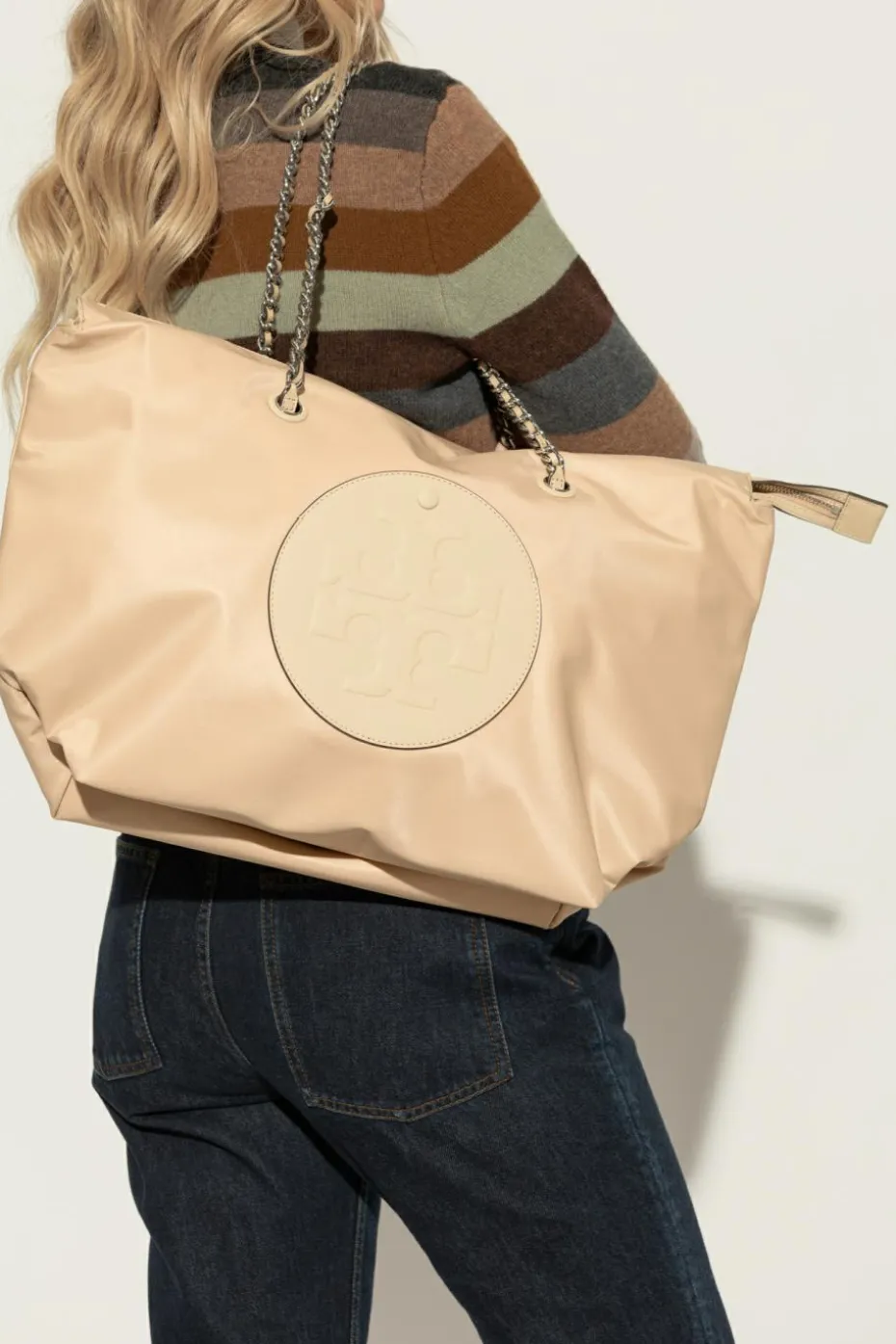 Tory Burch beżowy Torba `Ella` typu `shopper`