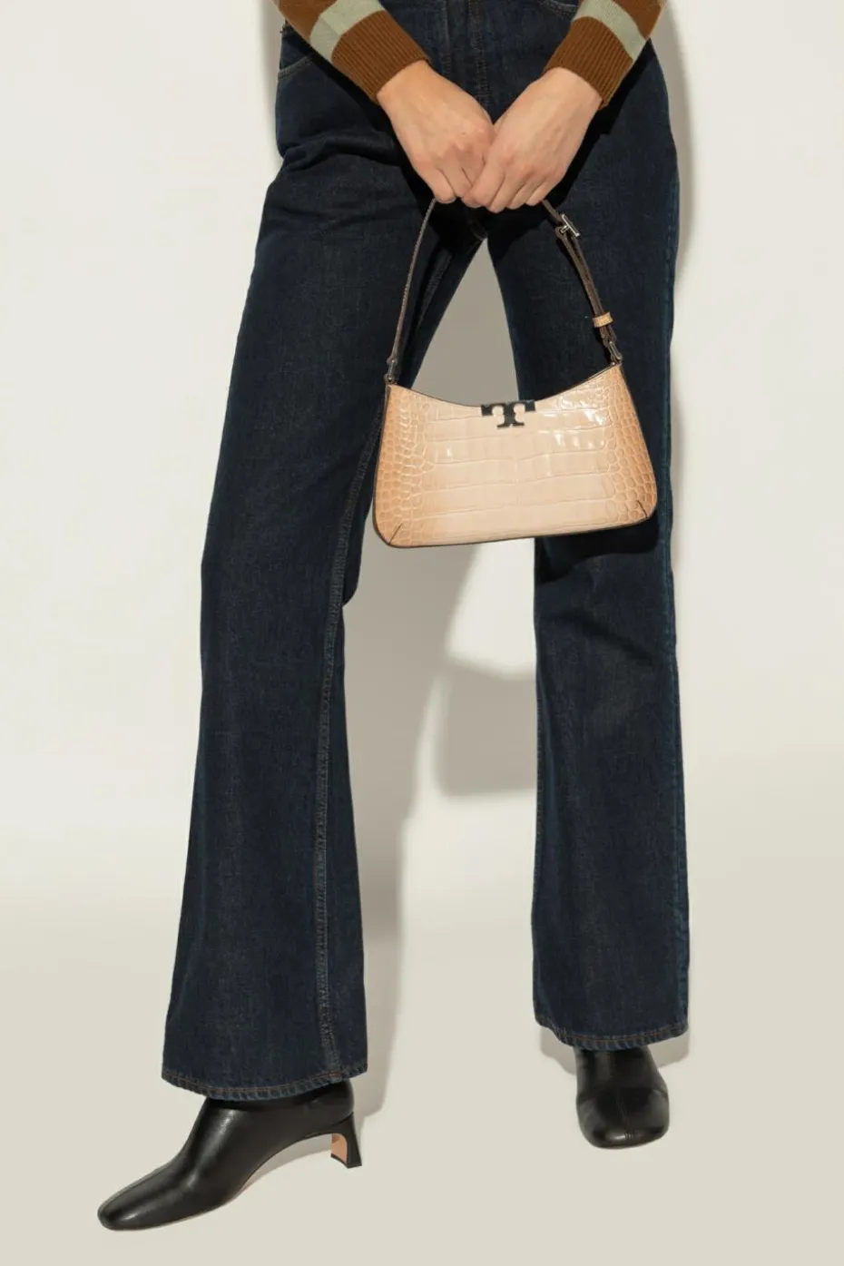 Tory Burch beżowy Torba na ramię `Eleanor`