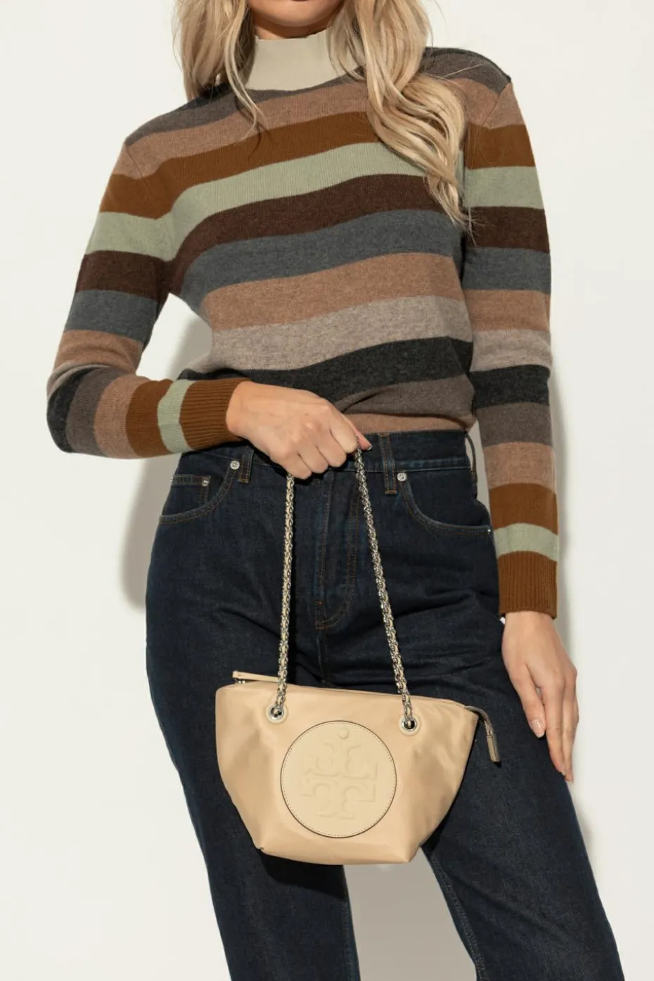 Tory Burch beżowy Torba na ramię `Ella Small`