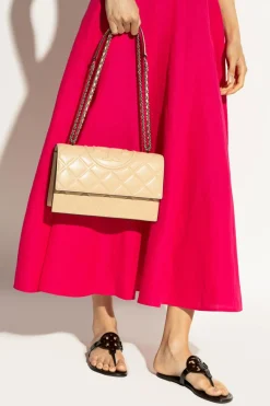Tory Burch beżowy Torba na ramię `Fleming`