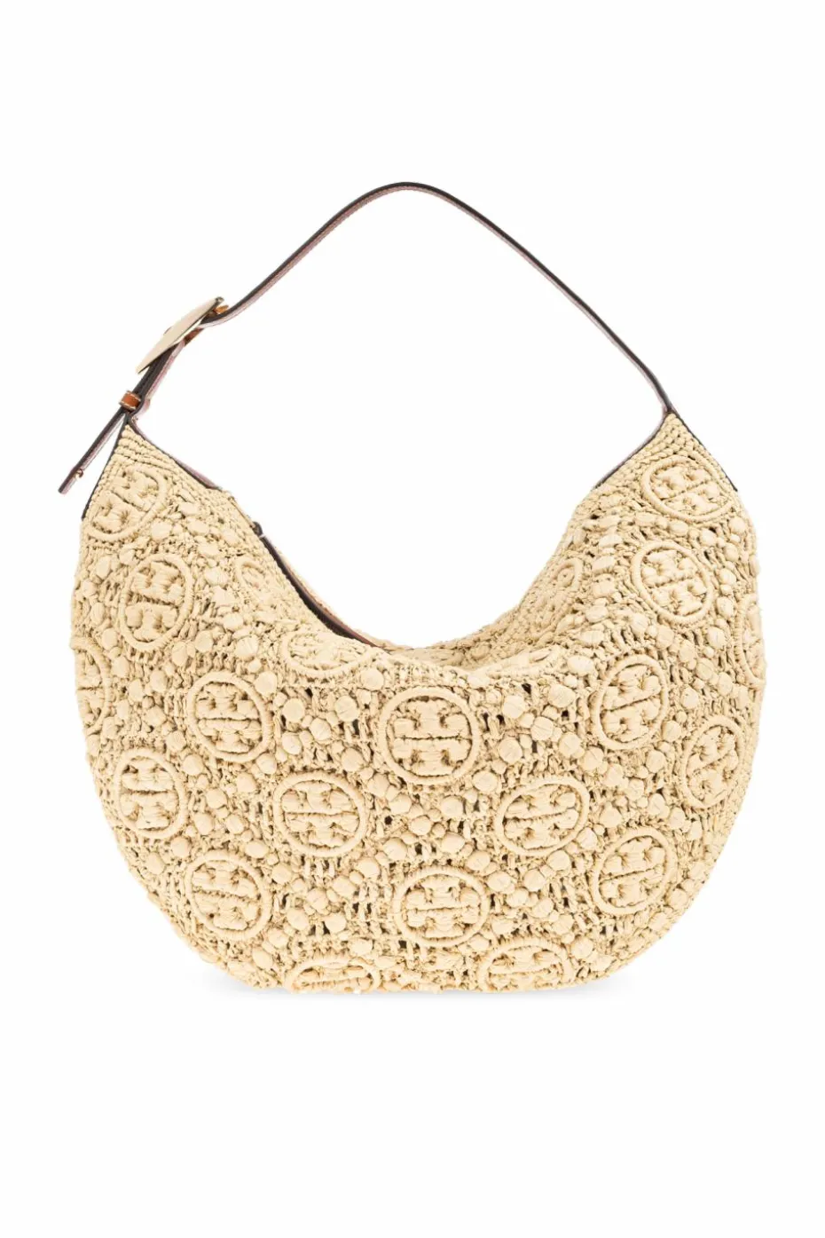 Tory Burch beżowy Torba na ramię `T Monogram`