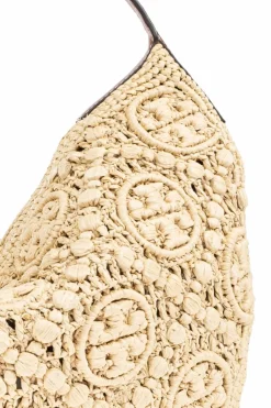 Tory Burch beżowy Torba na ramię `T Monogram`