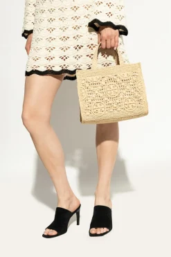 Tory Burch beżowy Torba `T Monogram` typu ‘shopper’