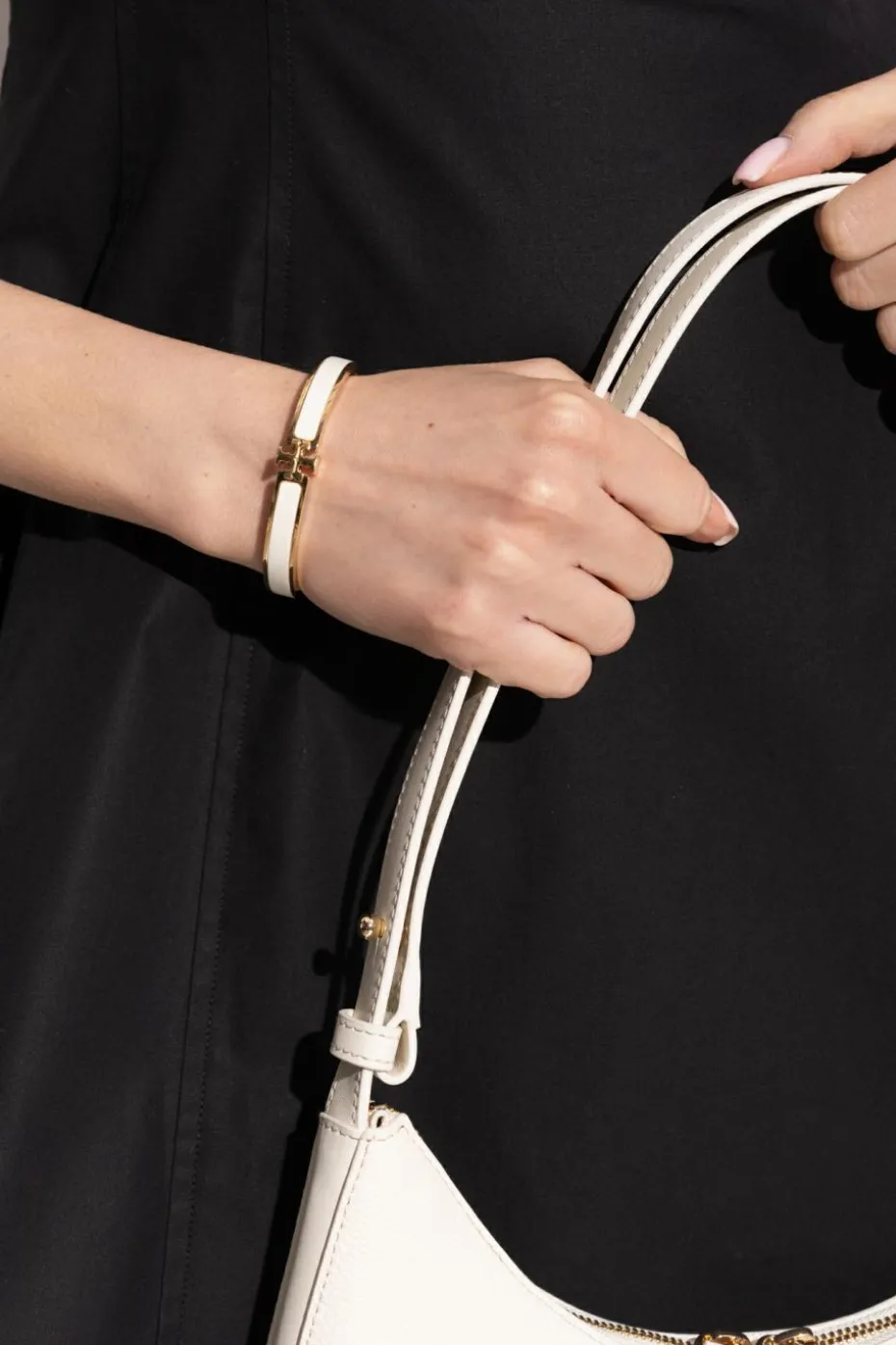 Tory Burch BIAŁY Bransoleta z logo