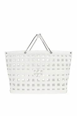 Tory Burch BIAŁY Skórzana torba ‘Market’