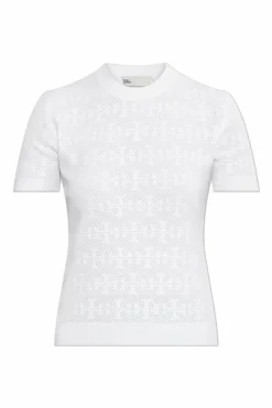 Tory Burch BIAŁY Top z okrągłym dekoltem