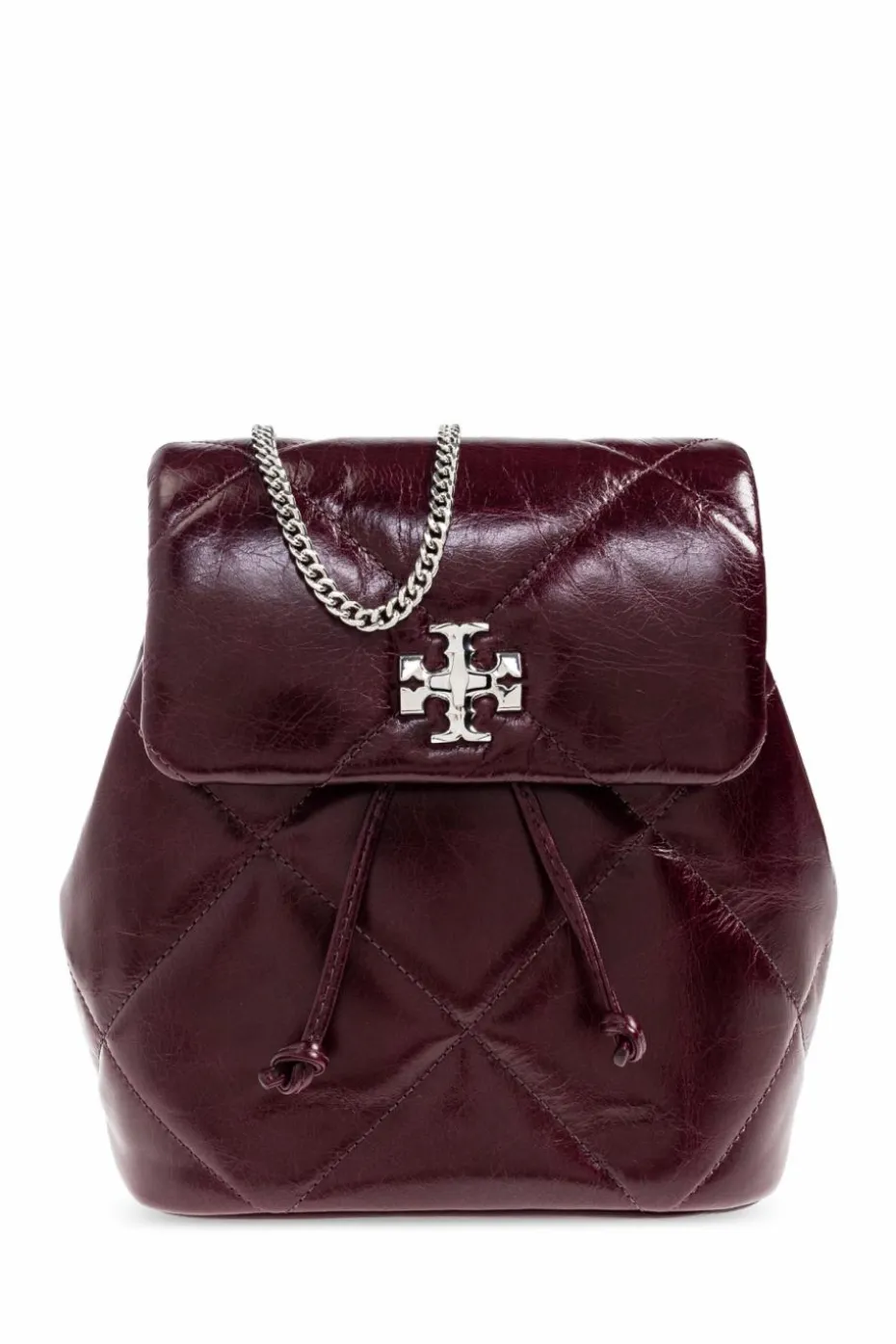 Tory Burch BORDO Skórzany plecak `Kira Diamond`