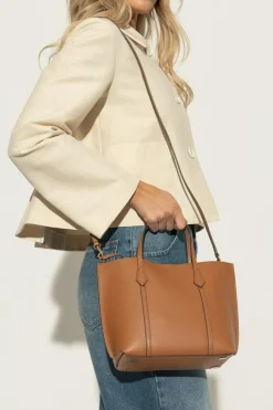 Tory Burch BRĄZOWY Torba do ręki `Perry Small`